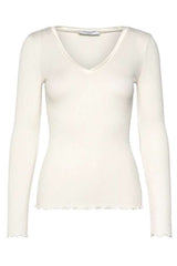 Langarmshirt BEATHA mit V-Ausschnitt