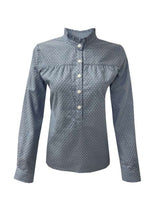 Bluse NANA-LANGARM Blümchen-Raute