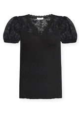 Kurzarmshirt BEATHA mit V-Ausschnitt