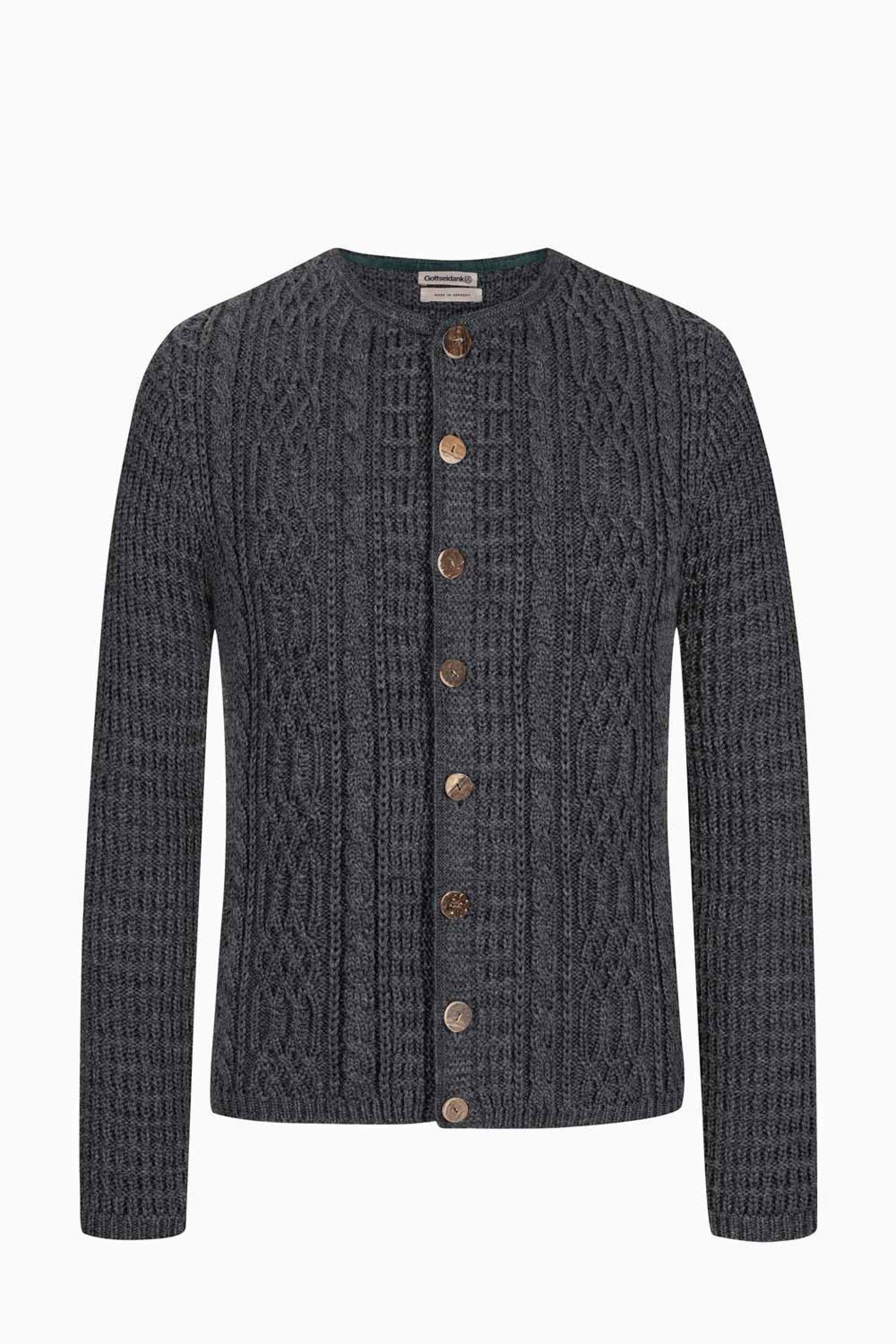 Strickjacke ANTON UNI mit Zopfmuster