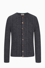 Strickjacke ANTON UNI mit Zopfmuster