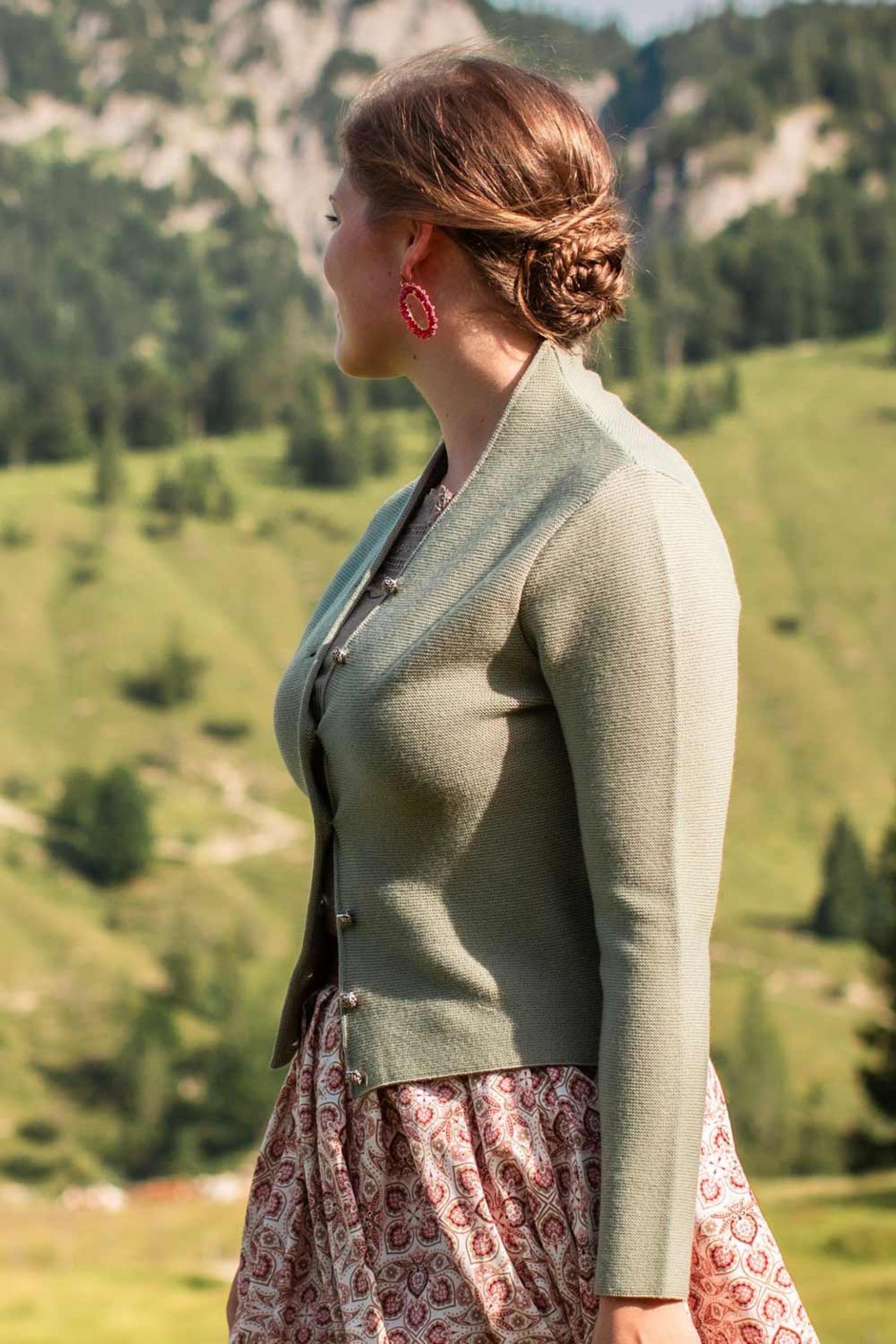 Strickjacke ANNA UNI Kelchkragen