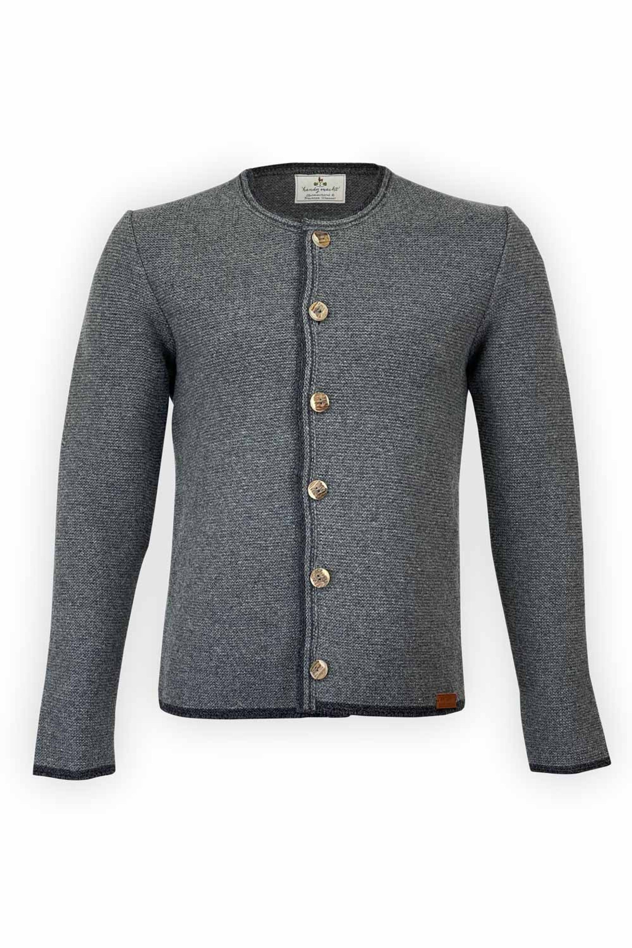 Herren Strickjacke mit farbigen Einlass