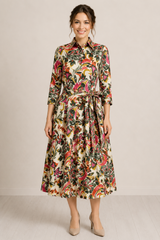 Kleid MIKA (85cm) - 05/weiß-rosa-grün
