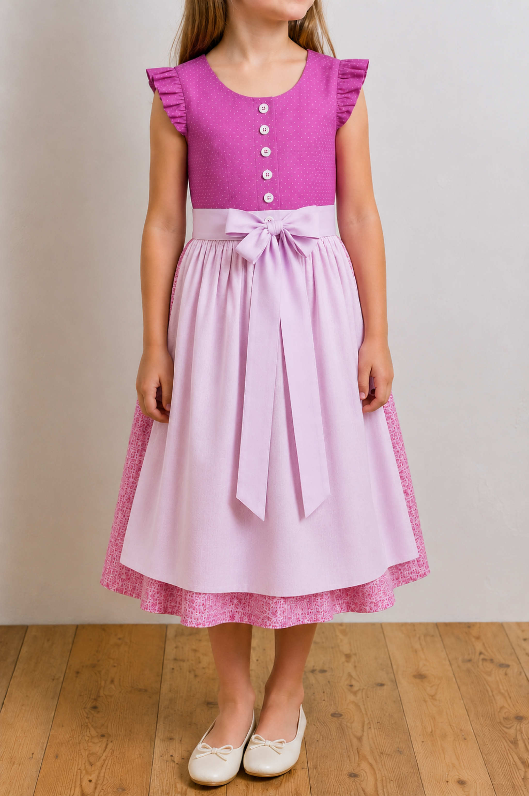Kinder Dirndl MATTSEE mit Flügelarm (inkl. Schürze)