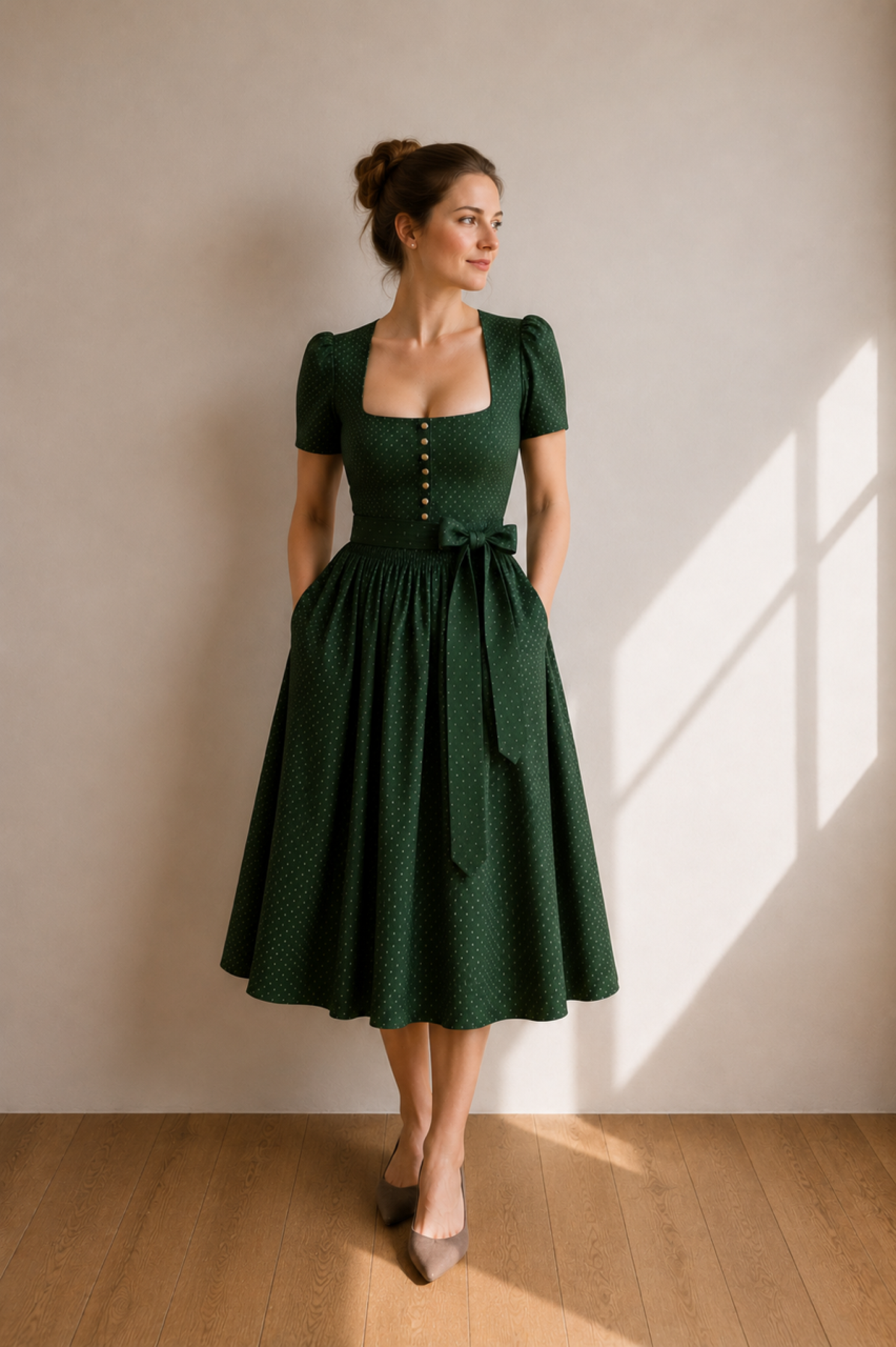 Dirndl LAURA mit geradem Ausschnitt