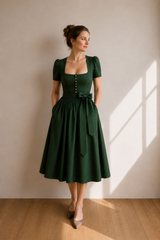 Dirndl LAURA mit geradem Ausschnitt