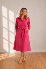 Blusenkleid - pink/pink