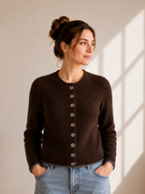 Damen Strickjacke ohne Rückenfalte