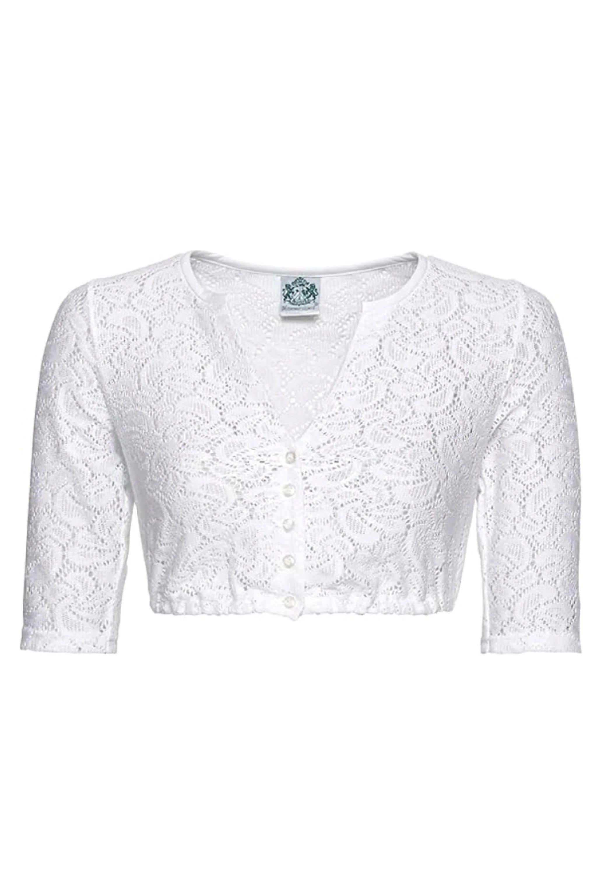Dirndlbluse GERLINDE Ellbogenlänge - 00/weiß