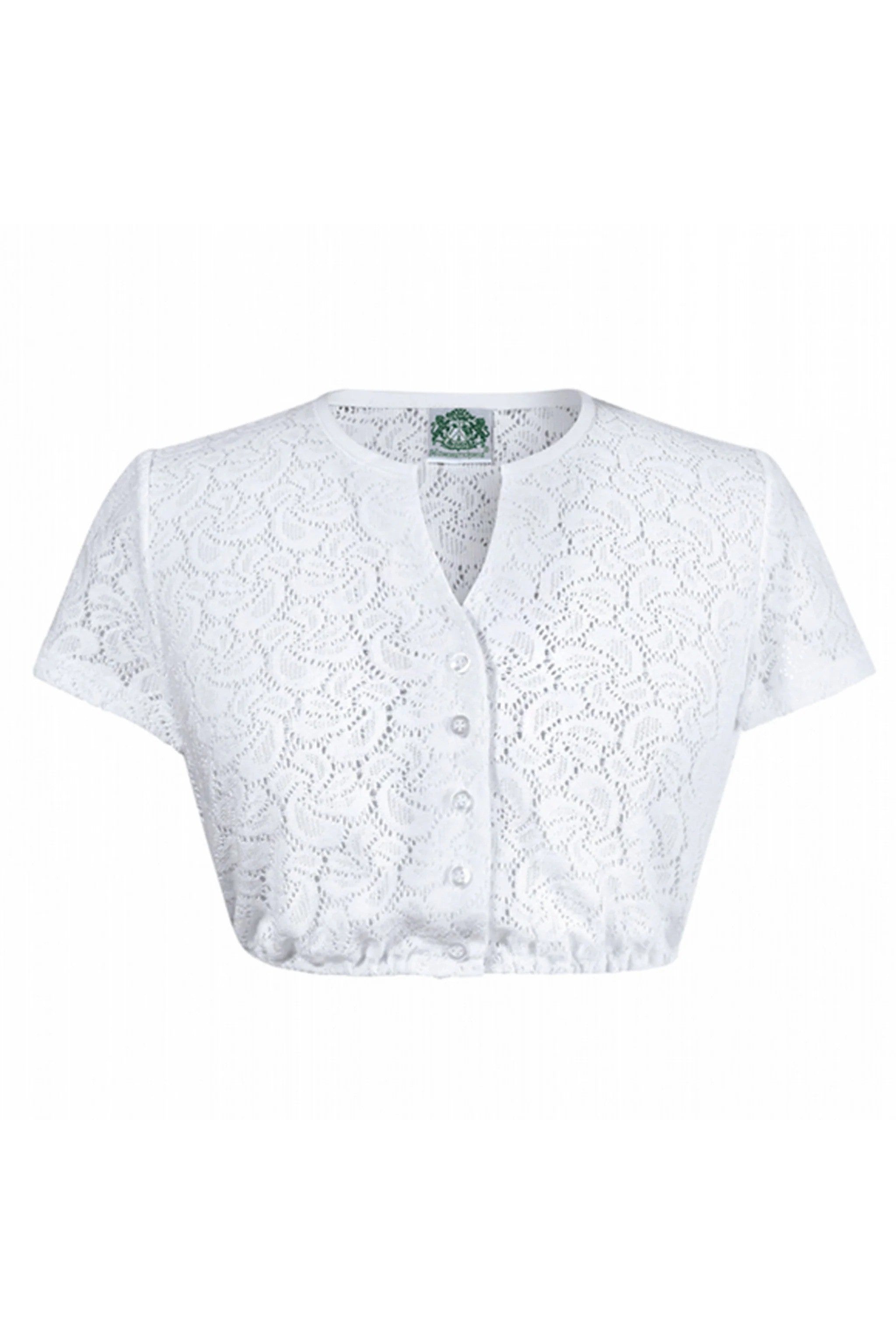 Dirndlbluse GERLINDE Kurzarm - 00/weiß