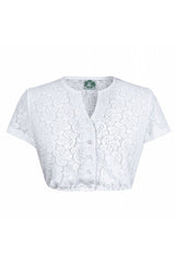 Dirndlbluse GERLINDE Kurzarm - 00/weiß