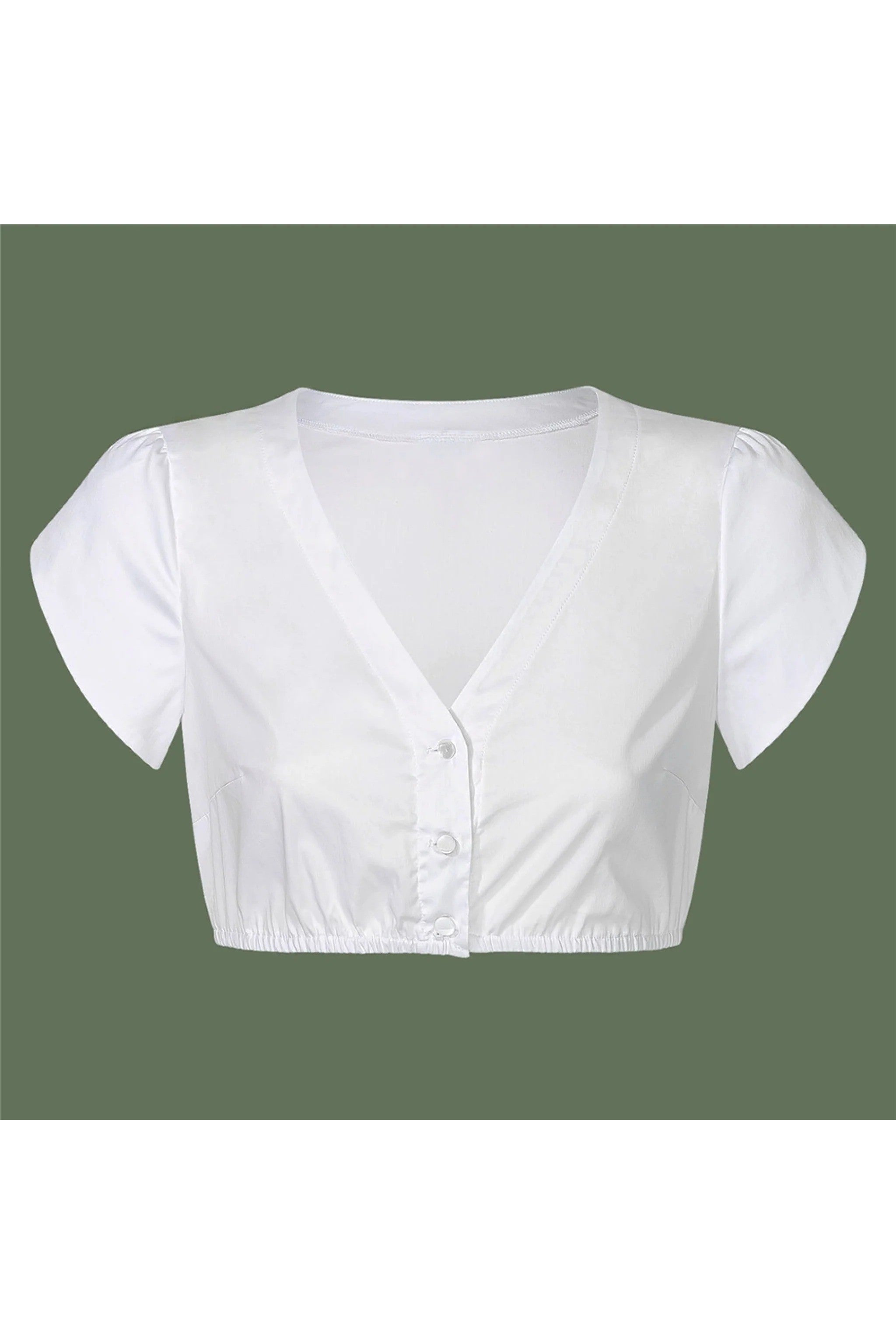 Dirndlbluse TULIPA mit Tulpenarm - 04/weiß