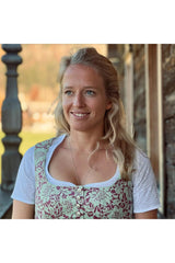 Dirndlbluse FLORISA Kurzarm mit Paisl - 11/weiß