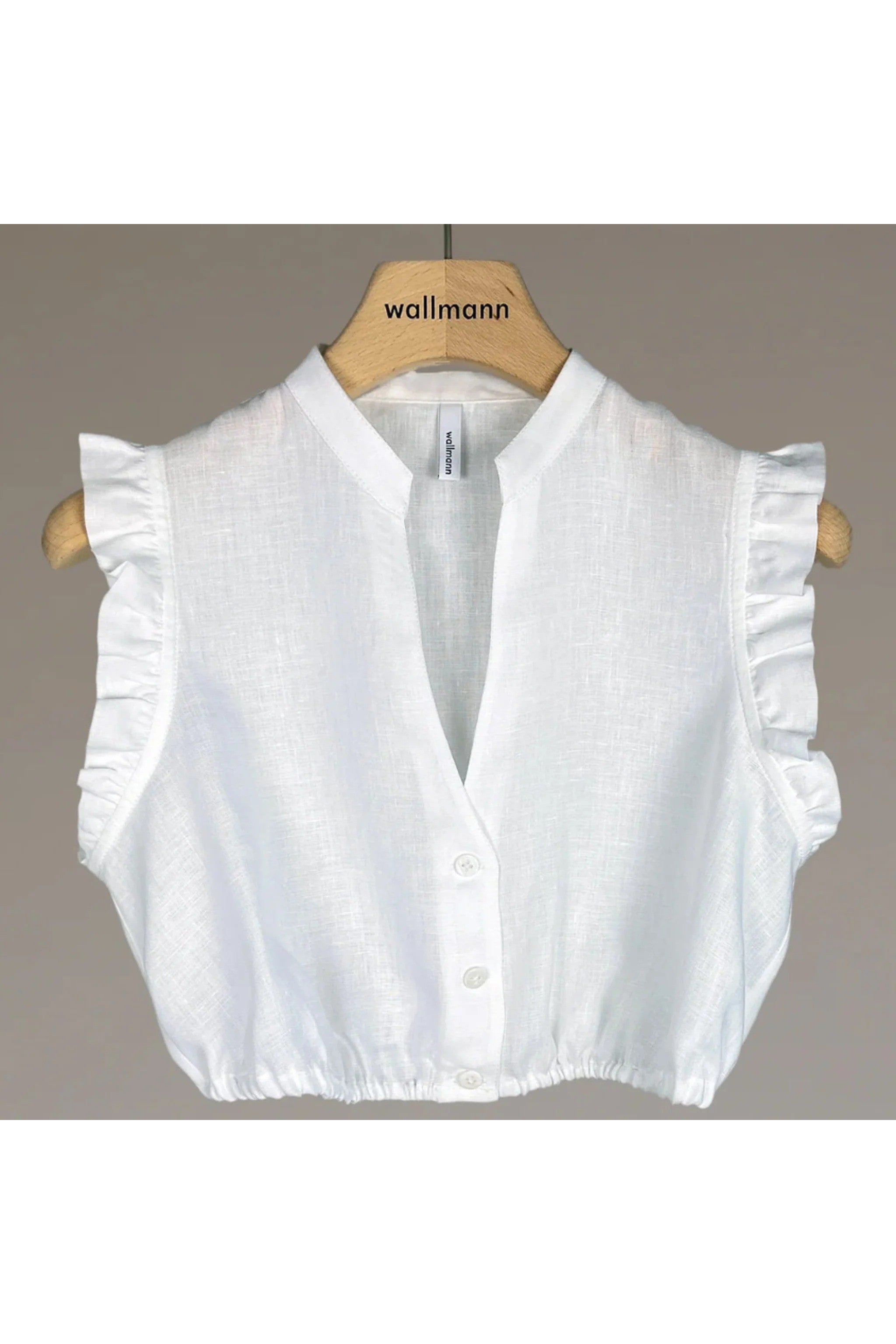 Leinen-Dirndlbluse mit Flügelarm - 11/weiß