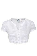 Dirndlbluse CAROLA kurzarm - 00/weiß