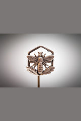 Biene m. Wabe 1,4 x 1,4cm Neusilber - neusilber/ne
