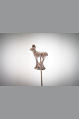 Gams 1,5 x 2,2cm Neusilber - neusilber/neusilber