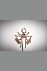 Schmied 2,5 x 2,5cm Neusilber - neusilber/neusilbe