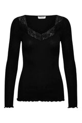 Langarmshirt BEATHA m. Spitzen Ausschnitt