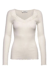 Langarmshirt BEATHA m. Spitzen Ausschnitt