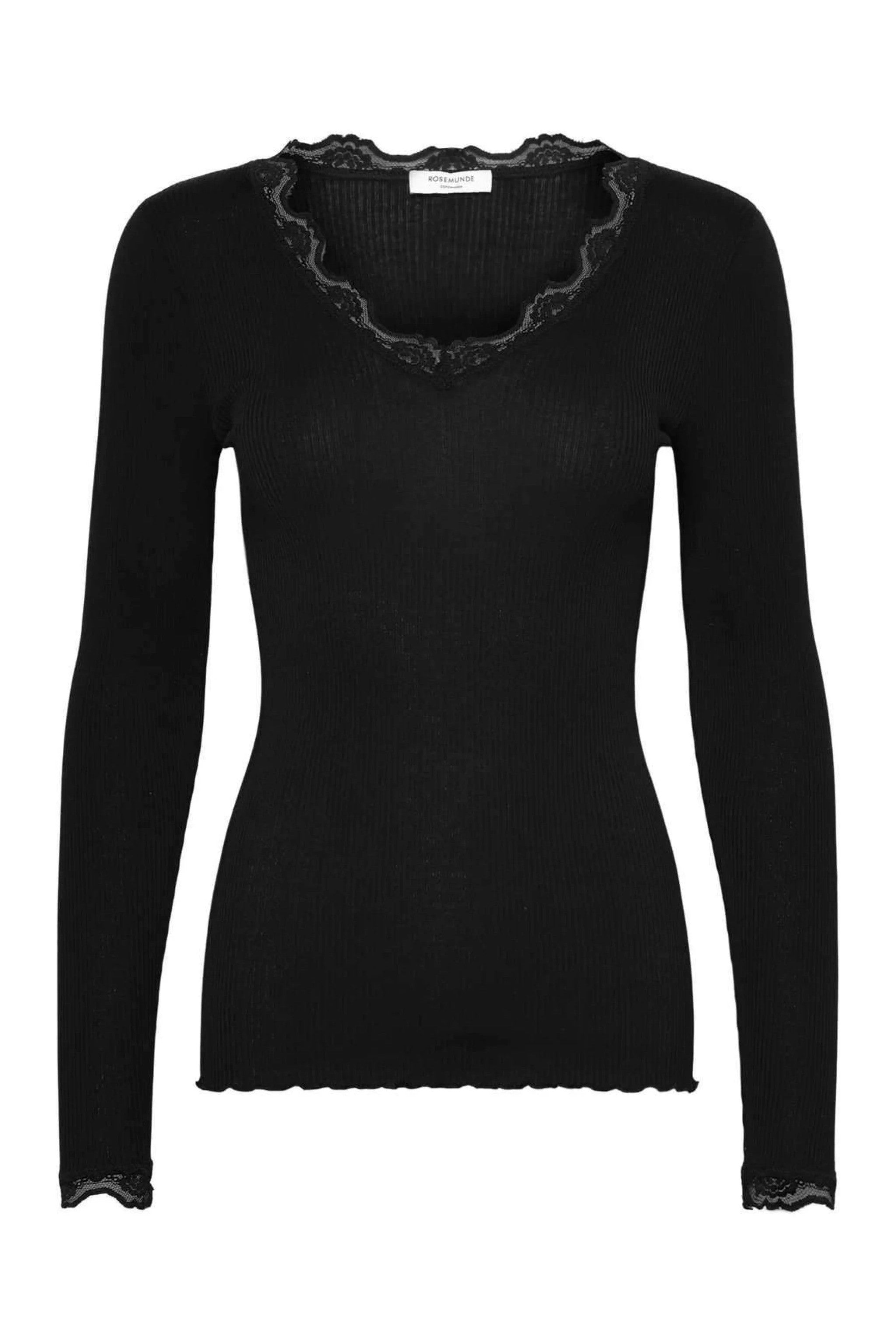 Langarmshirt BEATHA mit V-Ausschnitt