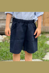 Ki-Leinenshorts kurz - BLB/bilberry blue owl