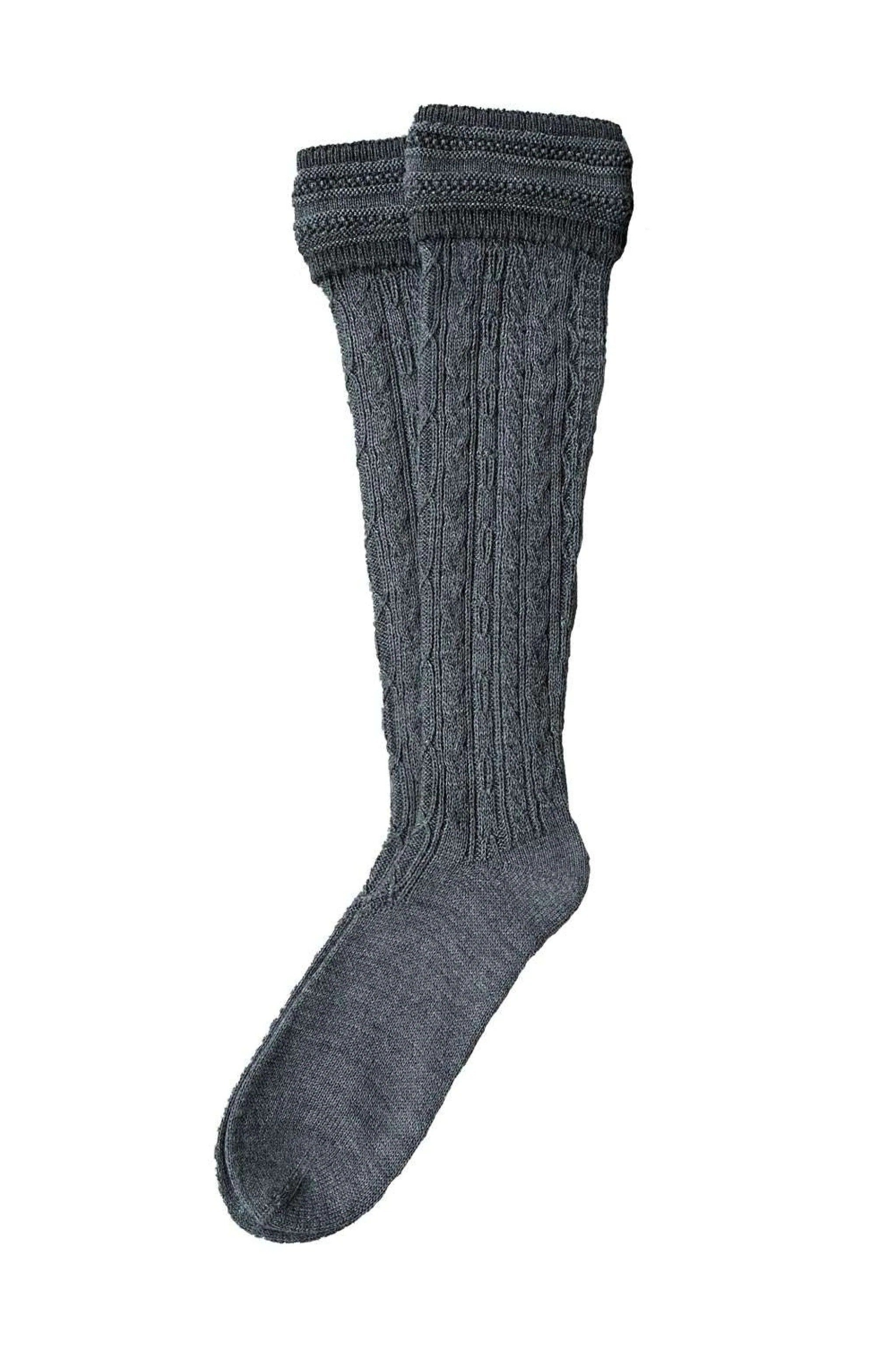 Kniestrumpf Handstrickoptik