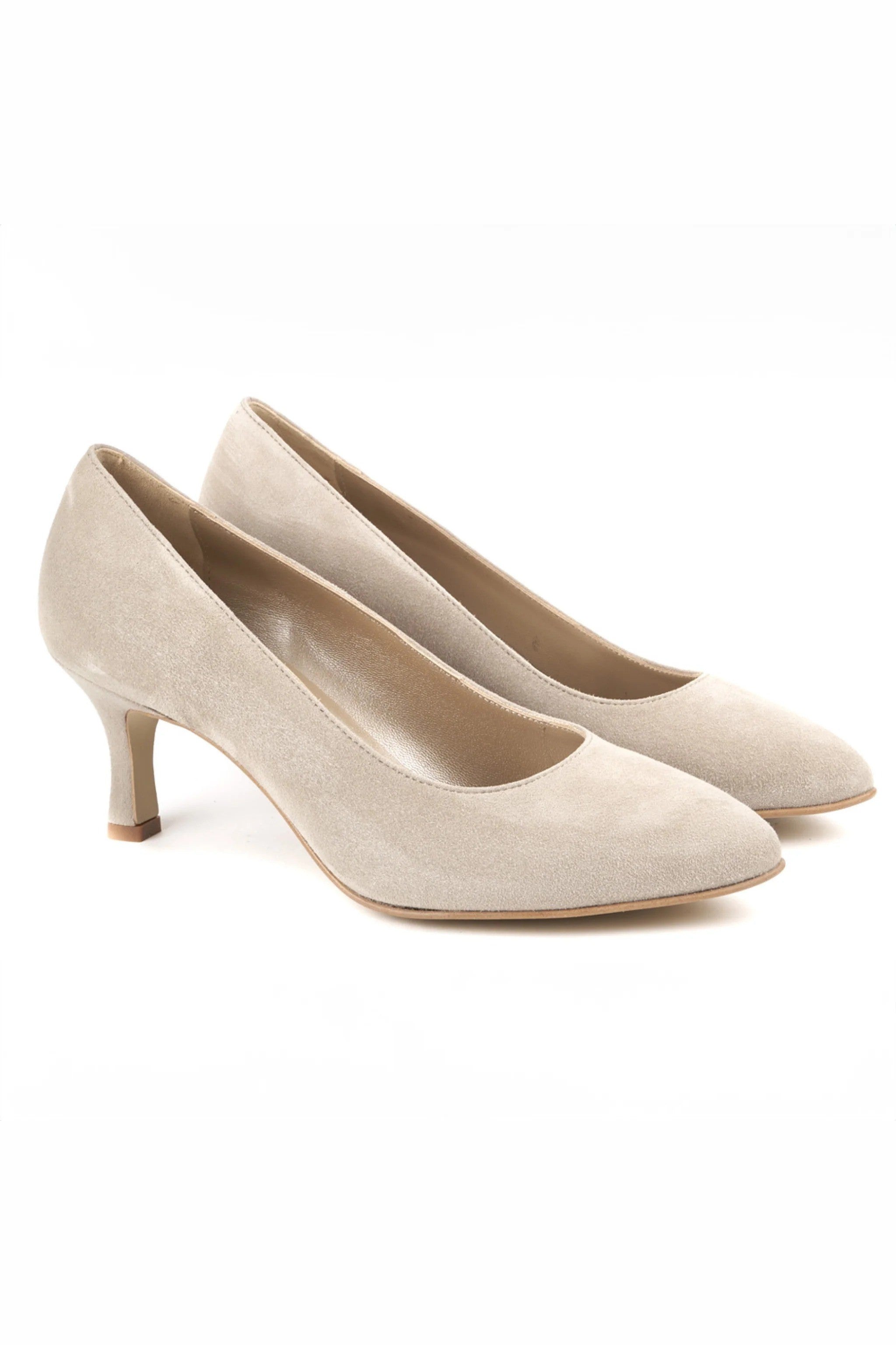 Damen Pumps aus Ziegenvelour - 06/beige