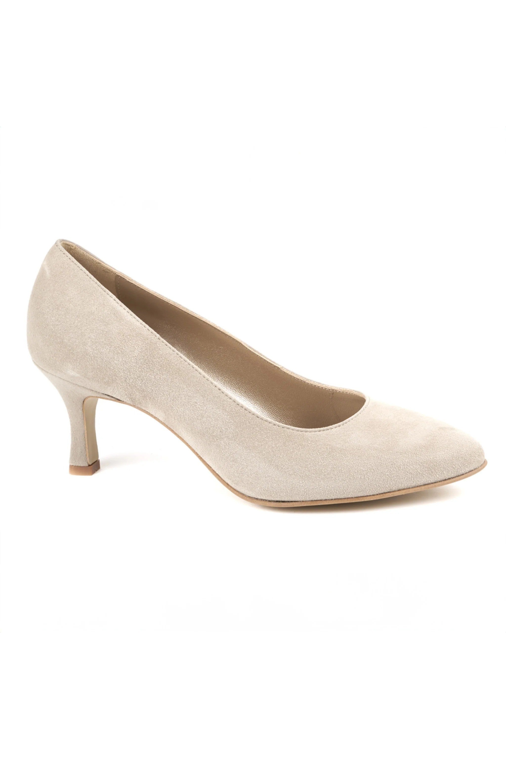 Damen Pumps aus Ziegenvelour - 06/beige
