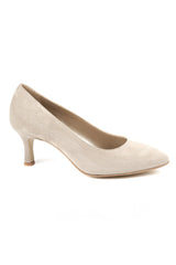 Damen Pumps aus Ziegenvelour - 06/beige