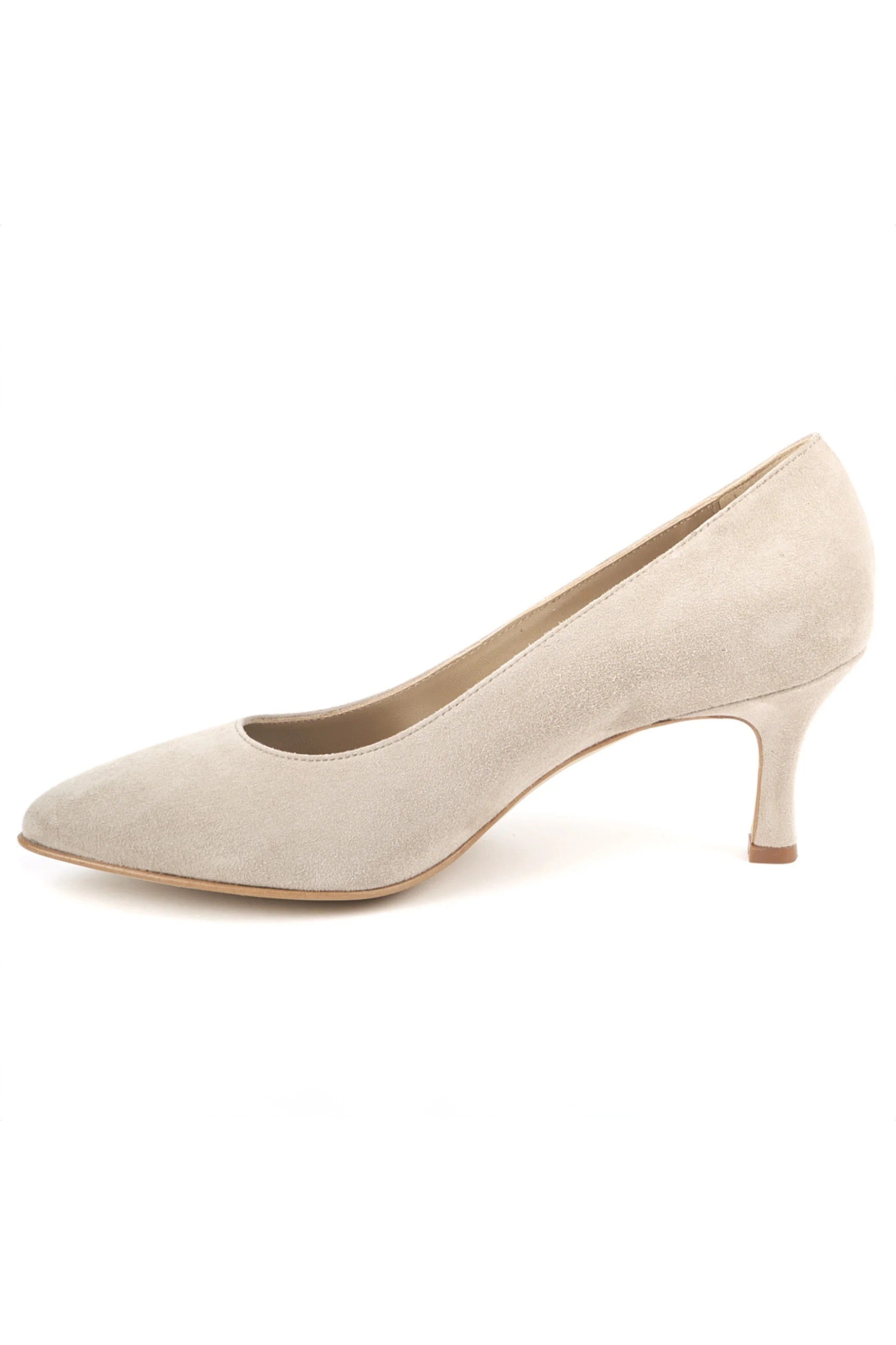 Damen Pumps aus Ziegenvelour - 06/beige