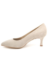 Damen Pumps aus Ziegenvelour - 06/beige