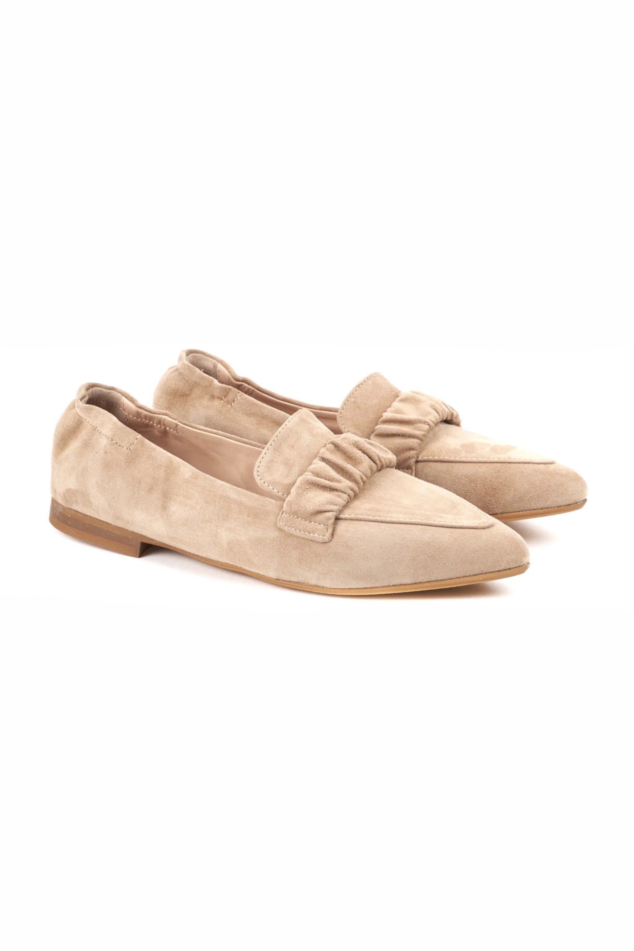 Damenslipper mit Gummiband / Ziegenve - 11/sand