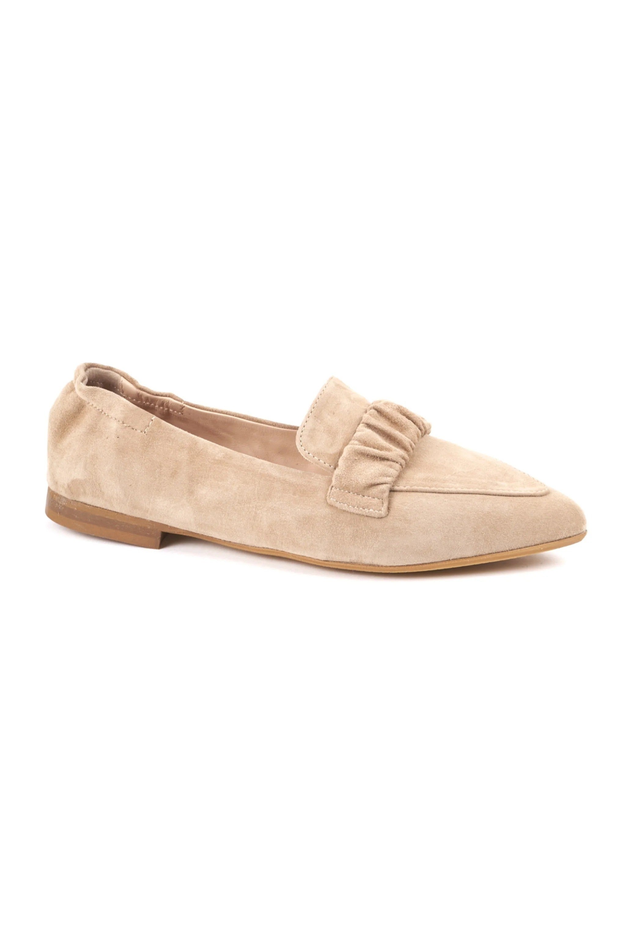 Damenslipper mit Gummiband / Ziegenve - 11/sand