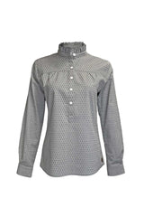 Bluse NANA-LANGARM Schuppen - 730/steingrau