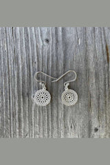 Ohrringe mit Mandala 15mm Silber