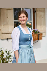Dirndlbluse mit V-Ausschnitt  3/4 Arm
