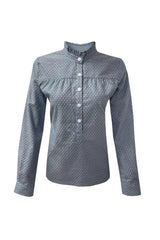 Bluse NANA-LANGARM Blümchen-Raute