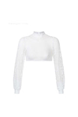 Dirndlbluse DAHLIA Langarm - 04/weiß