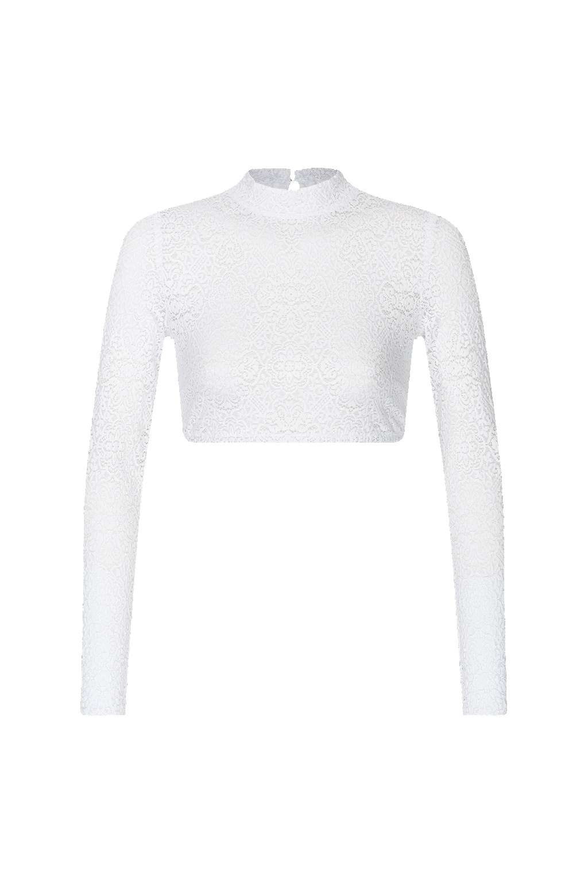 Dirndlbluse LUNA Langarm - 04/weiß