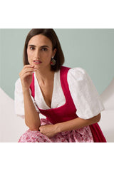 Dirndlbluse LARA mit Allover-Stickere - 03/creme