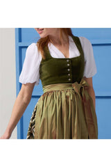 Chiffon-Dirndlbluse LEJLA mit V-Aussc - 04/weiß