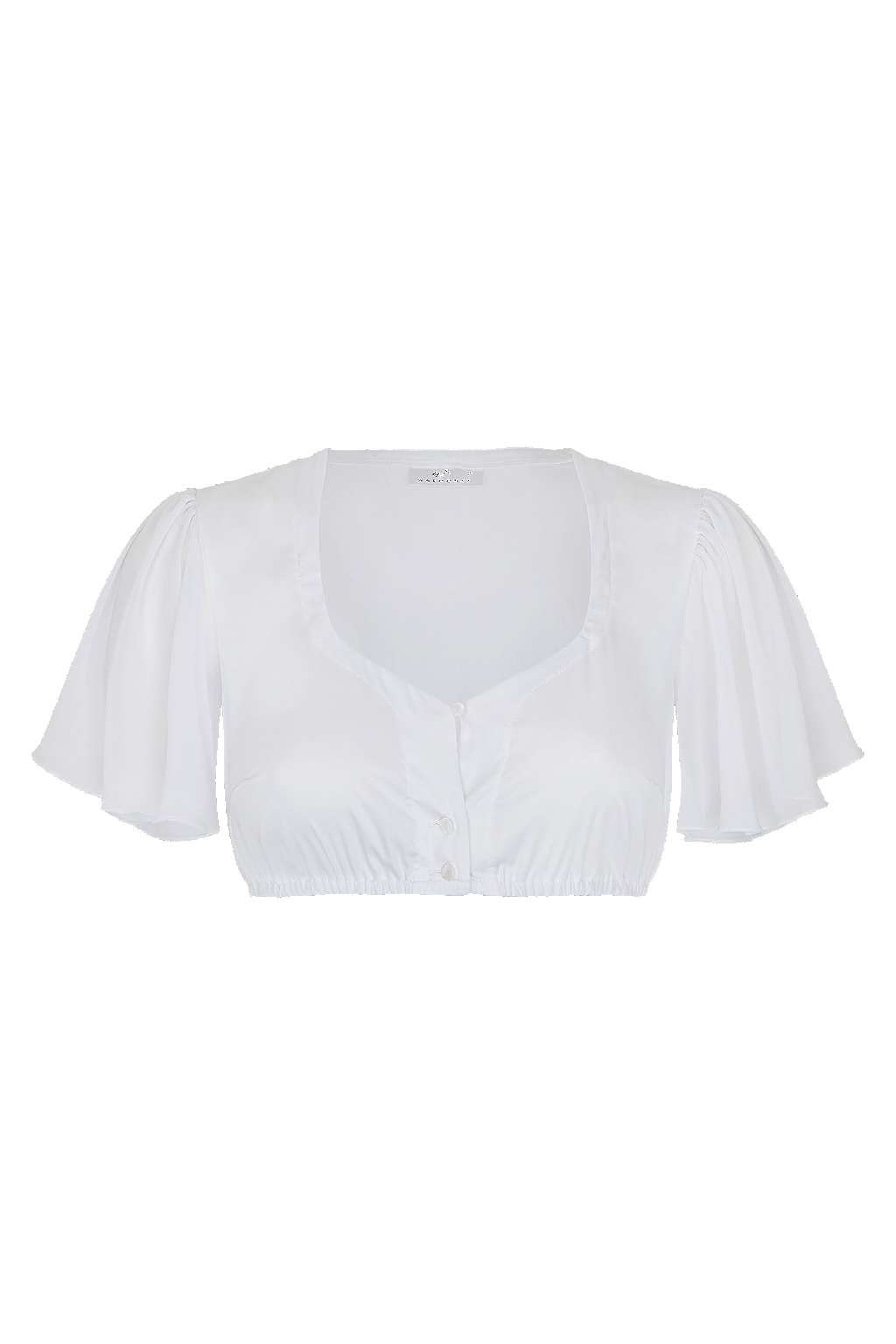 Dirndlbluse mit Herzausschnitt und Sc - 04/weiß