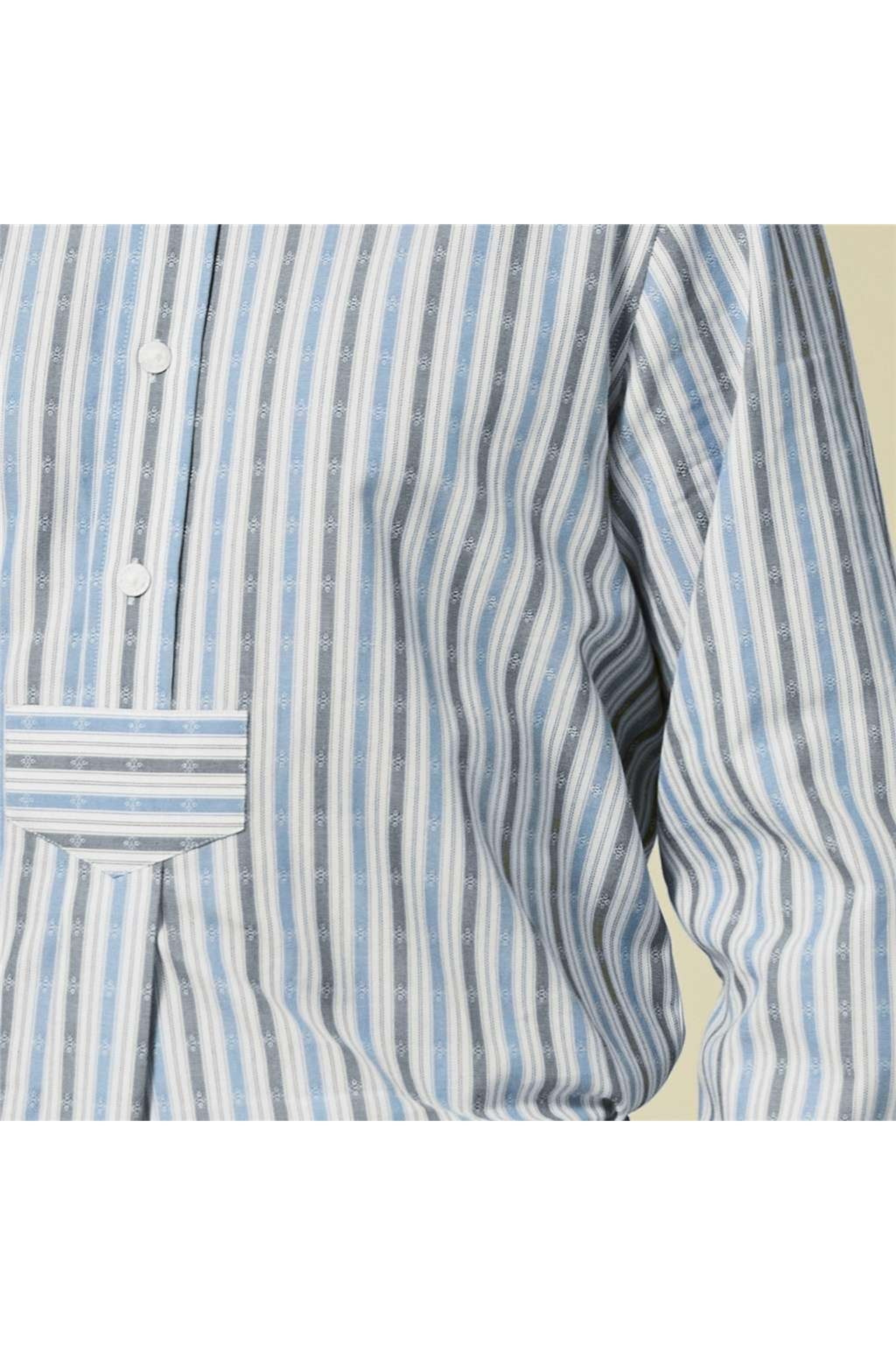 Herrenpfoad Liegekragen - 8502/grau blau