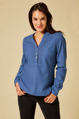 Pfoadbluse Flanell - 81/hellgrau