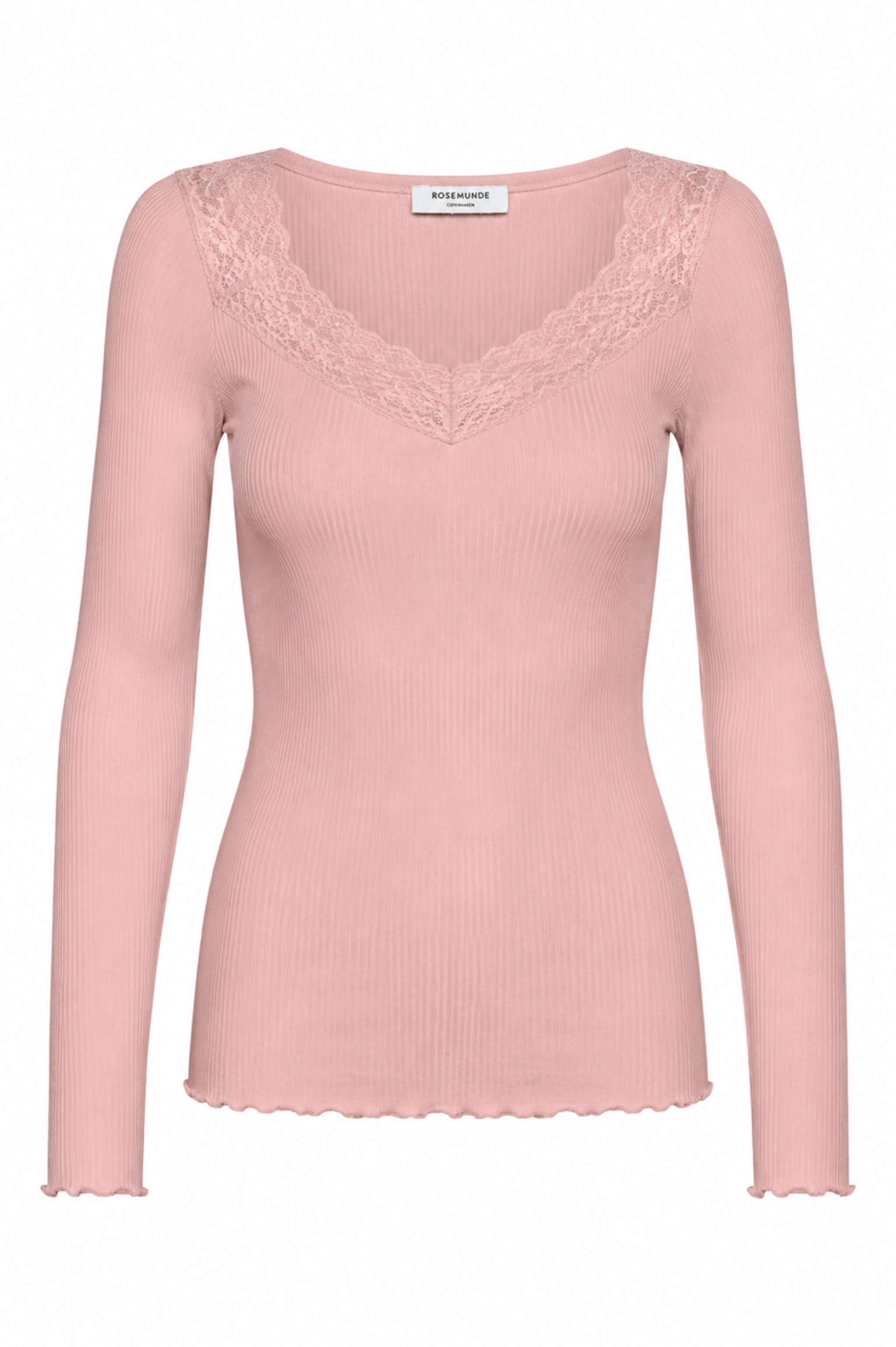 Langarmshirt BEATHA m. Spitzen Ausschnitt