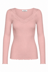 Langarmshirt BEATHA m. Spitzen Ausschnitt