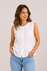 Damenbluse mit Rüschendetails