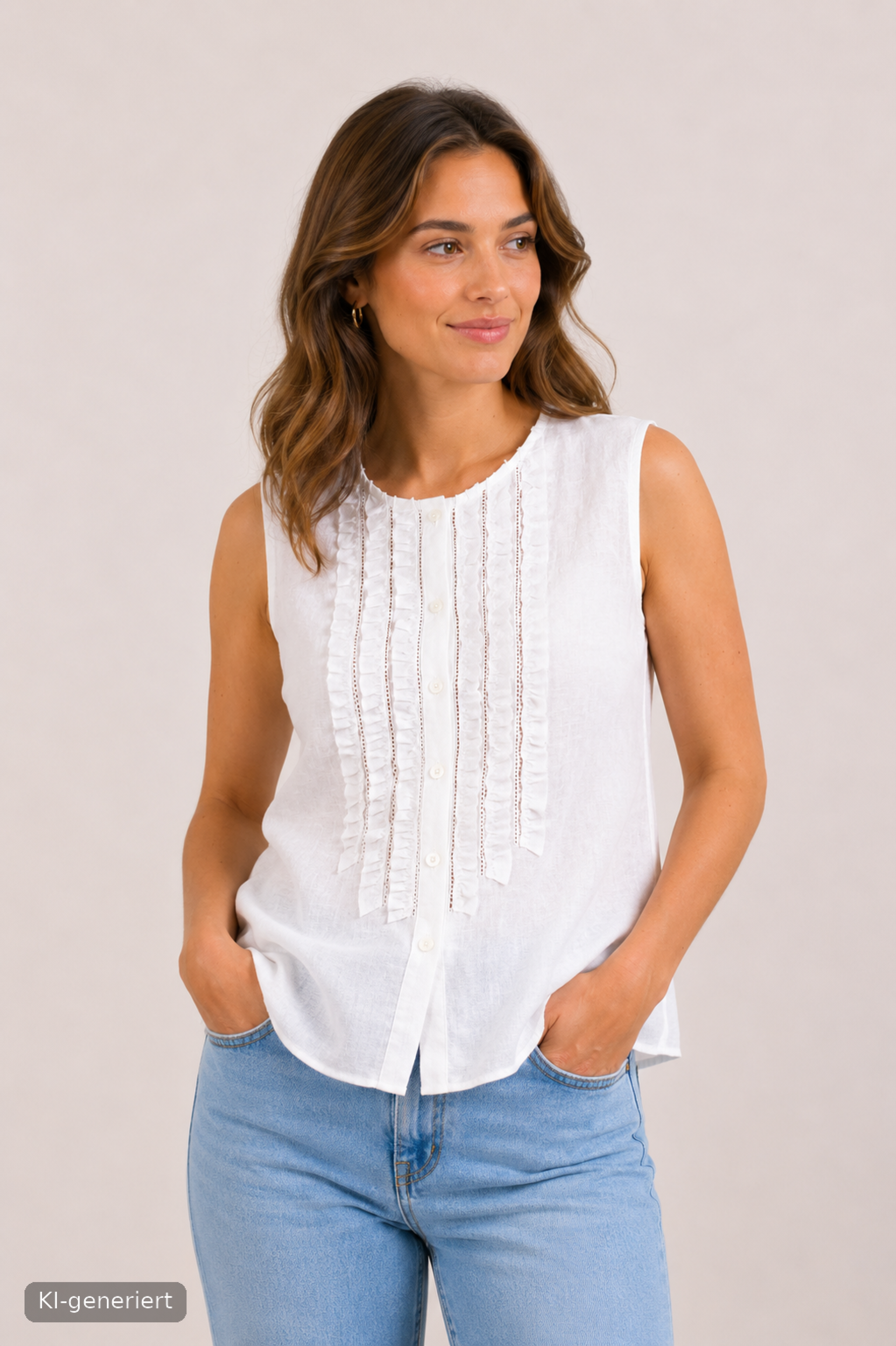 Damenbluse mit Rüschendetails